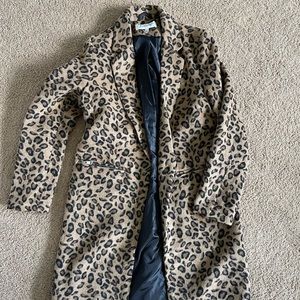 Womens cheetah peacoat